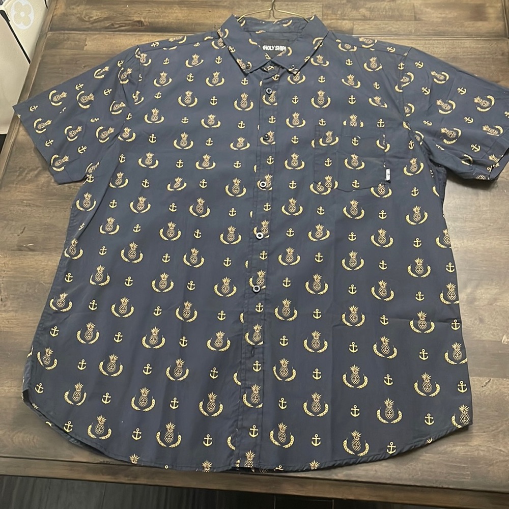 Holy Ship button up half sleeve shirt